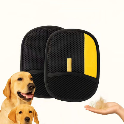 Static pet fur removal gloves